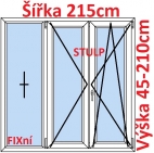 Trojkdl Okna FIX + O + OS (Stulp) - ka 215cm